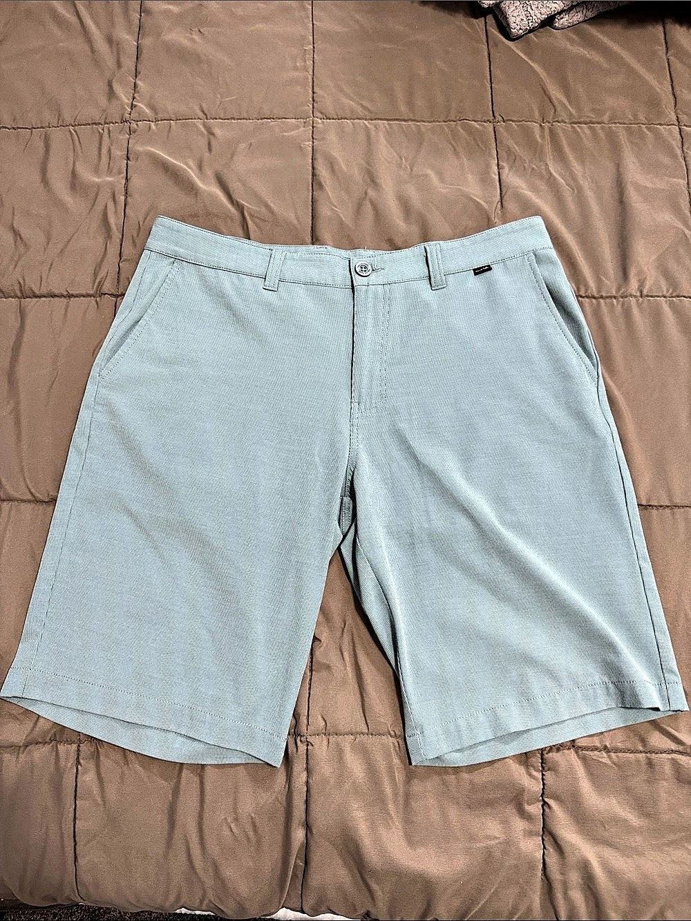 TravisMathew Beck Short Men's Geometric Shorts Blue Waist 35